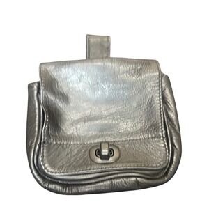 Genuine Leather Black Belt Pouch Bag Made in Columbia Turn‎ Lock Flap